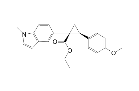 Ethyl cis-2-(4-methoxyphenyl)-1-(1-methyl-1H-indol-5-yl)cyclopropane-1-carboxylate