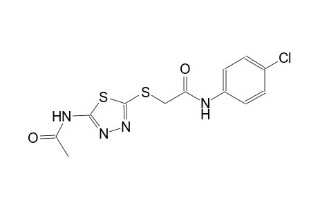 2-{[5-(acetylamino)-1,3,4-thiadiazol-2-yl]sulfanyl}-N-(4-chlorophenyl)acetamide