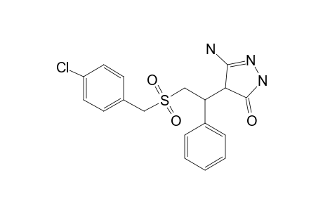 5-AMINO-4-[2'-(4-CHLOROPHENYLMETHYLSULFONYL)-1'-PHENYLETHYL]-PYRAZOL-3-ONE
