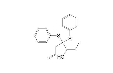6-Hepten-3-ol, 4,4-bis(phenylthio)-