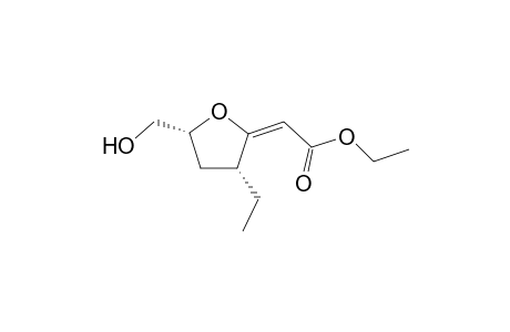 2-(Ethoxycarbonylmethylidene)-5-(hydroxymethyl)-3-ethyltetrahydrofuran