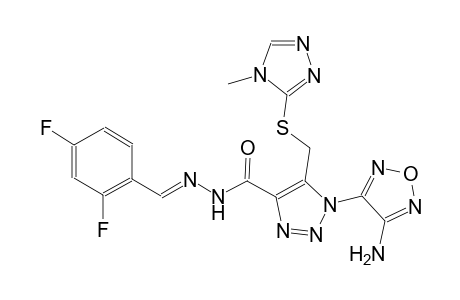 1-(4-amino-1,2,5-oxadiazol-3-yl)-N'-[(E)-(2,4-difluorophenyl)methylidene]-5-{[(4-methyl-4H-1,2,4-triazol-3-yl)sulfanyl]methyl}-1H-1,2,3-triazole-4-carbohydrazide