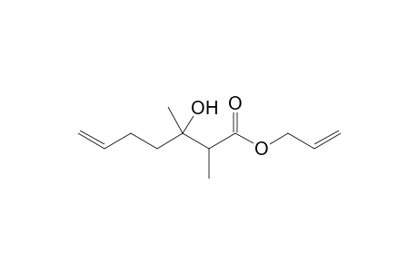 Allyl 3-hydroxy-2,3-dimethylhept-6-enoate