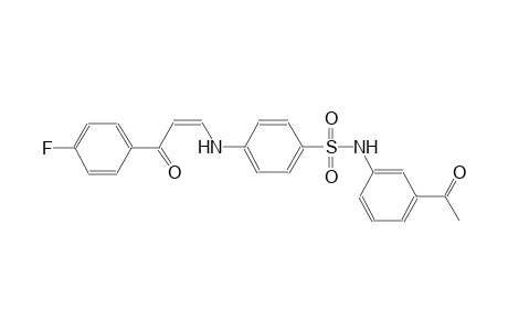 N-(3-acetylphenyl)-4-{[(1Z)-3-(4-fluorophenyl)-3-oxo-1-propenyl]amino}benzenesulfonamide