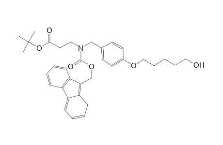 tert-Butyl 3-{[9-Fluorenylmethoxycarbonyl)[4-(5-hydroxypentyloxy)benzyl]amino}propanoate