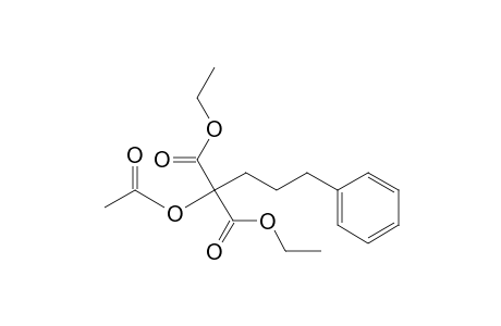 Diethyl 1-acetoxy-4-phenylbutane-1,1-dicarboxylate