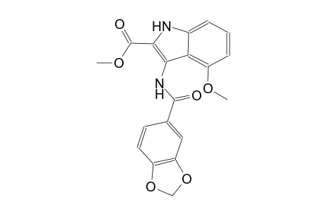 1H-indole-2-carboxylic acid, 3-[(1,3-benzodioxol-5-ylcarbonyl)amino]-4-methoxy-, methyl ester