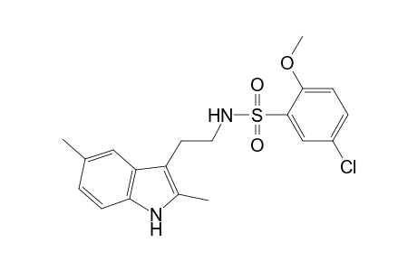 5-Chloranyl-N-[2-(2,5-dimethyl-1H-indol-3-yl)ethyl]-2-methoxy-benzenesulfonamide