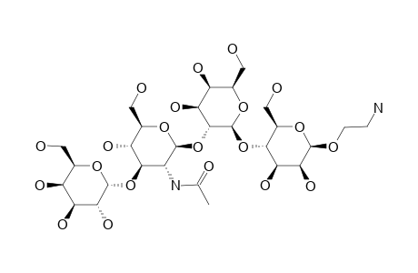 #1;2-AMINOETHYL-(ALPHA-D-GALACTOPYRANOSYL)-(1->3)-(2-ACETAMIDO-2-DEOXY-BETA-D-GLUCOPYRANOSYL)-(1->2)-(BETA-D-GALACTOPYRANOSYL)-(1->4)-BETA-D-MANNOPYRANOSIDE