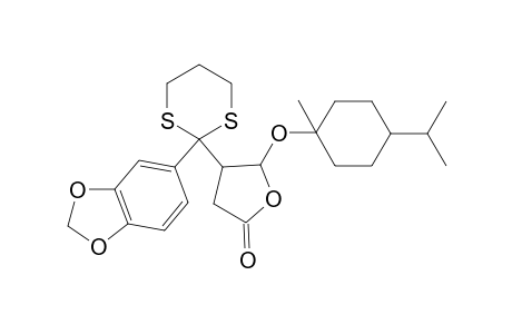 4-[2-(4,5-Methylenedioxyphenyl)-1,3-dithiacyclohex-2-yl]-5-(1-menthyloxy)tetrahydrofuran-2-one