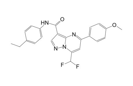 7-(difluoromethyl)-N-(4-ethylphenyl)-5-(4-methoxyphenyl)pyrazolo[1,5-a]pyrimidine-3-carboxamide