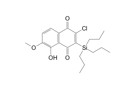 2-chloranyl-6-methoxy-5-oxidanyl-3-tripropylsilyl-naphthalene-1,4-dione