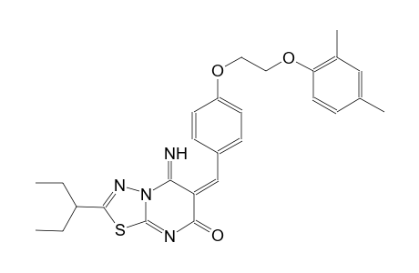 (6E)-6-{4-[2-(2,4-dimethylphenoxy)ethoxy]benzylidene}-2-(1-ethylpropyl)-5-imino-5,6-dihydro-7H-[1,3,4]thiadiazolo[3,2-a]pyrimidin-7-one