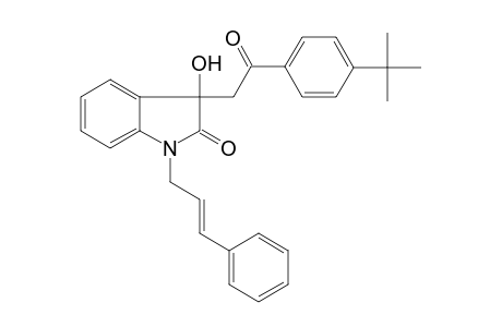 3-[2-(4-tert-butylphenyl)-2-keto-ethyl]-1-[(E)-cinnamyl]-3-hydroxy-oxindole