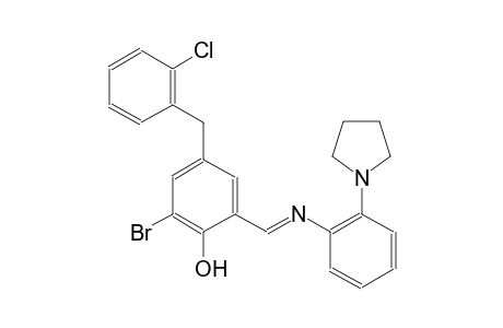 2-bromo-4-(2-chlorobenzyl)-6-((E)-{[2-(1-pyrrolidinyl)phenyl]imino}methyl)phenol