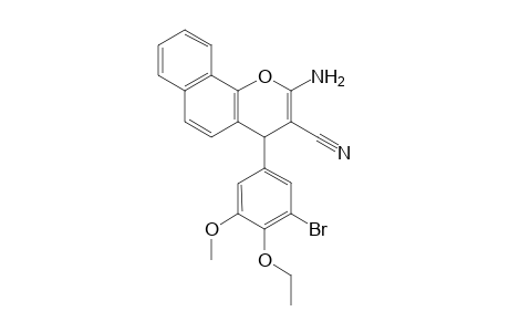 2-Amino-4-(3-bromo-4-ethoxy-5-methoxyphenyl)-4H-naphtho(1,2-b)pyran-3-carbonitrile