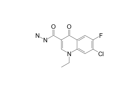 6-CHLORO-1-ETHYL-7-FLUORO-1,4-DIHYDRO-4-OXOQUINOLINE-3-CARBOXYLIC-ACID-HYDRAZIDE