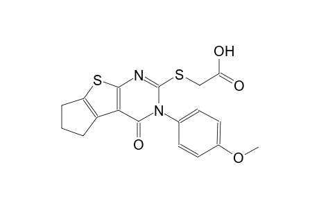 {[3-(4-methoxyphenyl)-4-oxo-3,5,6,7-tetrahydro-4H-cyclopenta[4,5]thieno[2,3-d]pyrimidin-2-yl]sulfanyl}acetic acid