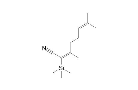(2E)-3,7-dimethyl-2-trimethylsilyl-octa-2,6-dienenitrile
