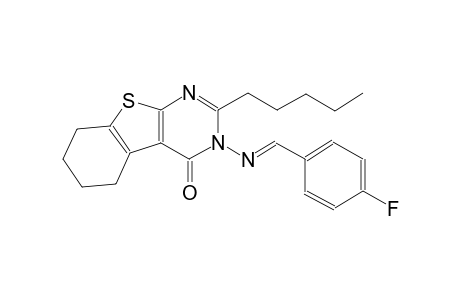 3-{[(E)-(4-fluorophenyl)methylidene]amino}-2-pentyl-5,6,7,8-tetrahydro[1]benzothieno[2,3-d]pyrimidin-4(3H)-one