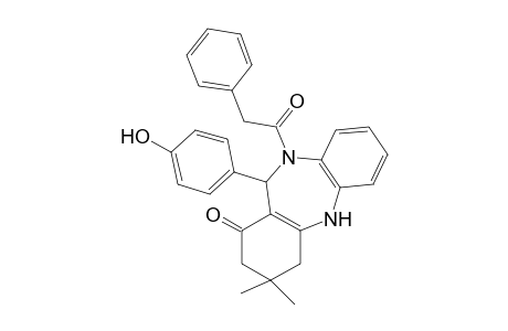 11-(4-Hydroxy-phenyl)-3,3-dimethyl-10-phenylacetyl-2,3,4,5,10,11-hexahydro-dibenzo[b,e][1,4]diazepin-1-one