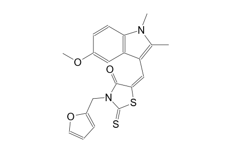 4-thiazolidinone, 3-(2-furanylmethyl)-5-[(5-methoxy-1,2-dimethyl-1H-indol-3-yl)methylene]-2-thioxo-, (5E)-