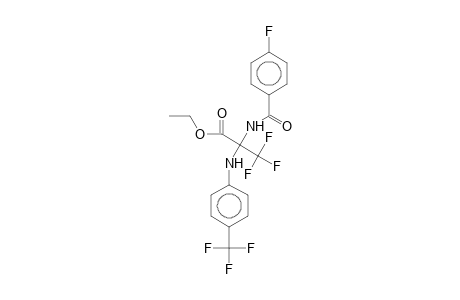 Ethyl 3,3,3-trifluoro-2-(4-fluorobenzamido)-2-[3-(trifluoromethyl)anilino]propionate