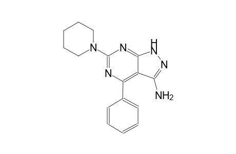 4-phenyl-6-(1-piperidinyl)-1H-pyrazolo[3,4-d]pyrimidin-3-ylamine