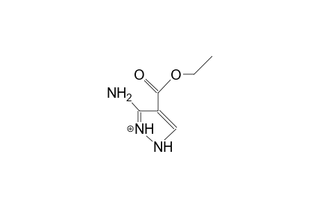 3-Amino-2-pyrazolium-4-carboxylic acid, ethyl ester