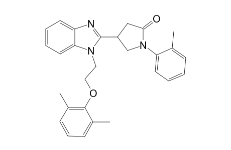 2-Pyrrolidinone, 4-[1-[2-(2,6-dimethylphenoxy)ethyl]-1H-1,3-benzimidazol-2-yl]-1-(2-methylphenyl)-