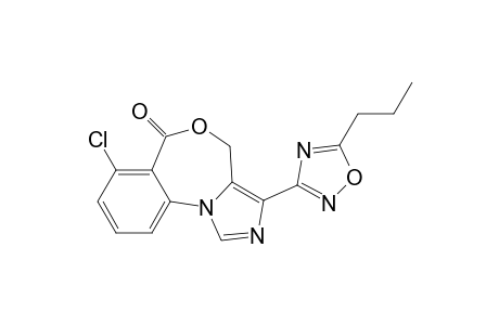 4H,6H-Imidazo[1,5-a][4,1]benzoxazepin-6-one, 7-chloro-3-(5-propyl-1,2,4-oxadiazol-3-yl)-