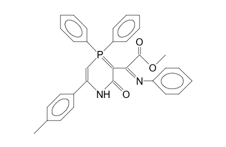 3-(A-Methoxycarbonyl-A-phenylimino-methyl)-2-oxo -4,4-diphenyl-6-(4-tolyl)-1-aza-4.lambda.5-phosphinine