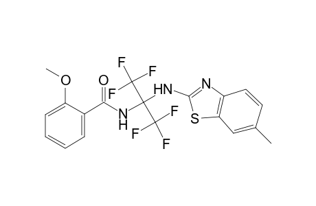 2-Methoxy-N-[2,2,2-trifluoro-1-(6-methyl-benzothiazol-2-ylamino)-1-trifluoromethyl-ethyl]-benzamide
