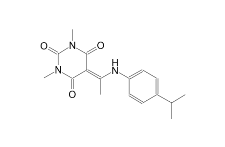 5-[1-(4-isopropylanilino)ethylidene]-1,3-dimethyl-2,4,6(1H,3H,5H)-pyrimidinetrione