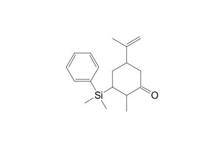 Cyclohexanone, 3-(dimethylphenylsilyl)-2-methyl-5-(1-methylethenyl)-