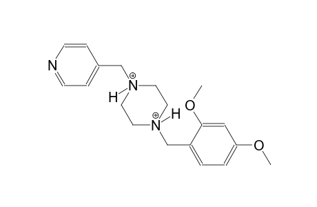1-(2,4-dimethoxybenzyl)-4-(4-pyridinylmethyl)piperazinediium