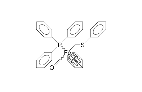 Carbonyl-(cyclopentadienyl)-phenylthiomethyl-(triphenyl-phosphine)-iron