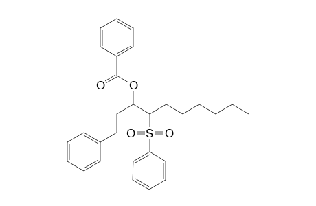 1-(2-Phenylethyl)-2-phenylsilfonyloctyl benzoate