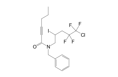 N-Benzyl-N-(3-(2'-chlorotetrafluoroethyl)-2-iodopropyl) 2-hexyamide
