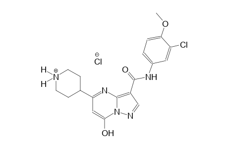 piperidinium, 4-[3-[[(3-chloro-4-methoxyphenyl)amino]carbonyl]-7-hydroxypyrazolo[1,5-a]pyrimidin-5-yl]-, chloride