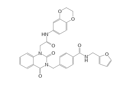 4-[(1-[2-(2,3-dihydro-1,4-benzodioxin-6-ylamino)-2-oxoethyl]-2,4-dioxo-1,4-dihydro-3(2H)-quinazolinyl)methyl]-N-(2-furylmethyl)benzamide