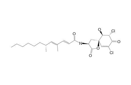 (2E,4E,6R)-N-[(3S,5R,6R,7S)-7,9-dichloro-6-hydroxy-2,8-diketo-1-oxaspiro[4.5]dec-9-en-3-yl]-4,6-dimethyl-dodeca-2,4-dienamide