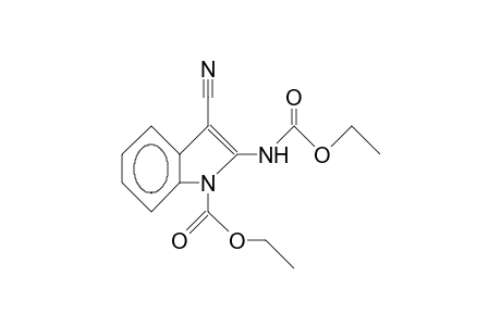 3-Cyano-2-ethoxycarbamoyl-1-ethoxycarbonyl-indole