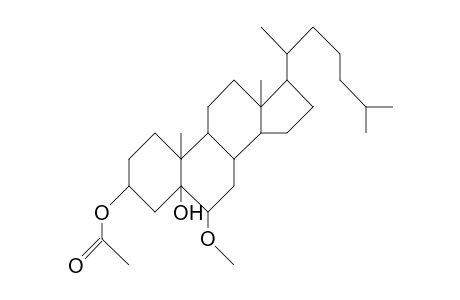 6b-Methoxy-5a-cholestane-3b,5-diol 3-acetate
