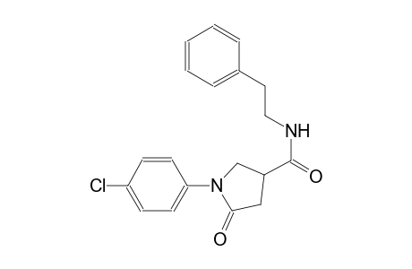 1-(4-chlorophenyl)-5-oxo-N-(2-phenylethyl)-3-pyrrolidinecarboxamide