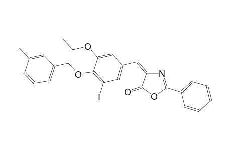 (4E)-4-{3-ethoxy-5-iodo-4-[(3-methylbenzyl)oxy]benzylidene}-2-phenyl-1,3-oxazol-5(4H)-one