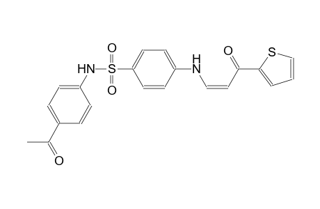 N-(4-acetylphenyl)-4-{[(1Z)-3-oxo-3-(2-thienyl)-1-propenyl]amino}benzenesulfonamide