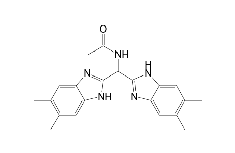N-[bis(5,6-dimethyl-1H-benzimidazol-2-yl)methyl]acetamide