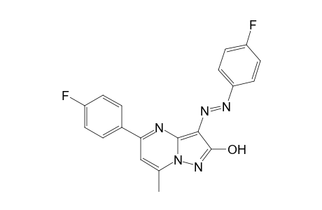 5-(p-fluorophenyl)-3-[(p-fluorophenyl)azo]-7-methylpyrazolo[1,5-a]pyrimidin-2-ol