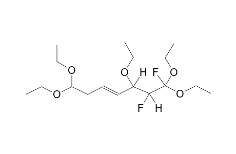 2-FLUORO-3,7,7-TRIETHOXY-4-HEPTENOYLFLUORIDE, DIETHYL ACETAL